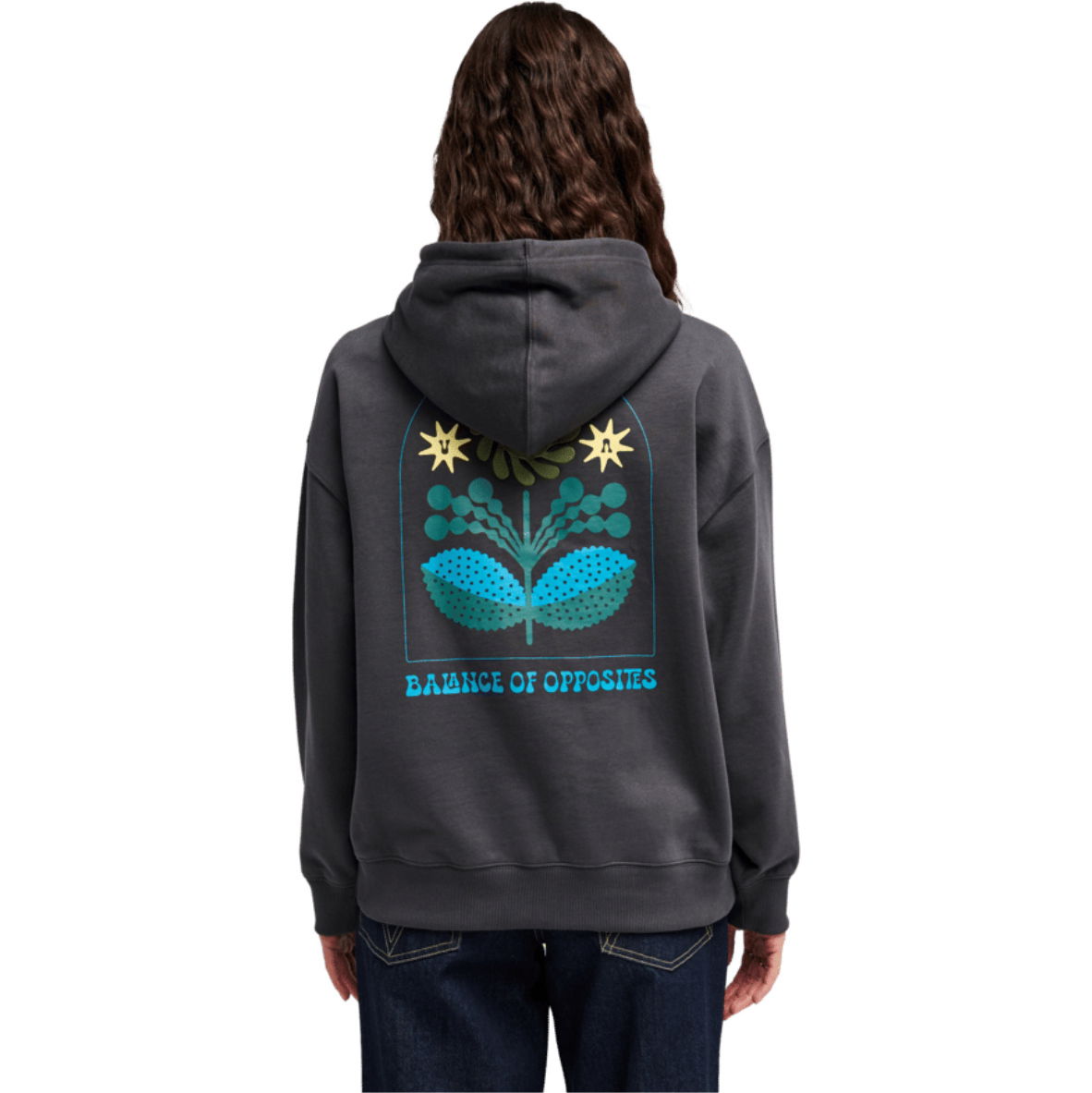 2026 RVCA Womens Iris Hoodie EVJSF00118 - Washed Black